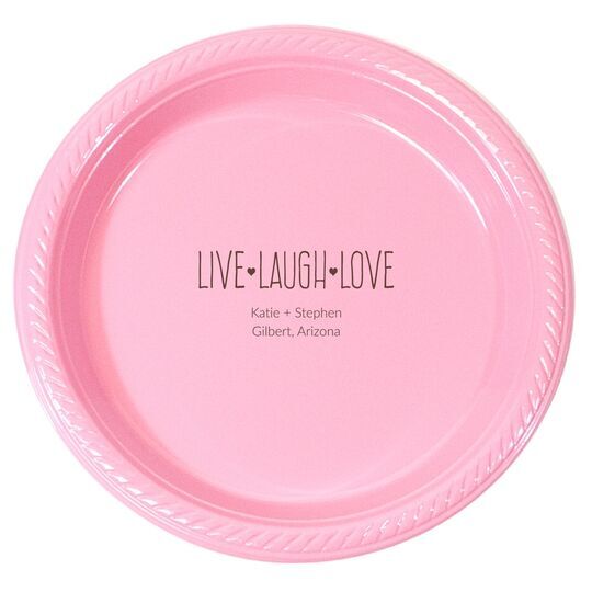 Live Laugh Love Plastic Plates